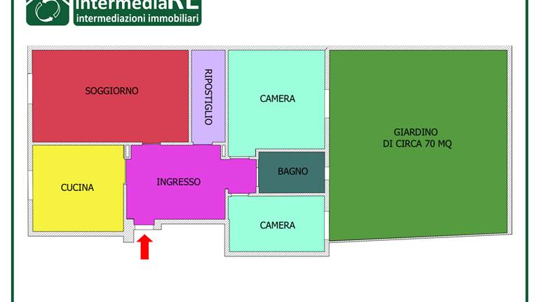 Trilocale con giardino annesso Rif. V165/21